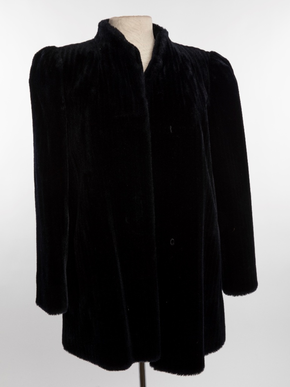 Sasson New York Paris Black Women's Faux Fur Coat - Size 12